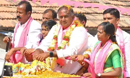 Sircilla: Government converted waste fields into cultivable lands says BRS candidate Chalmeda Lakshmi Narasimha Rao