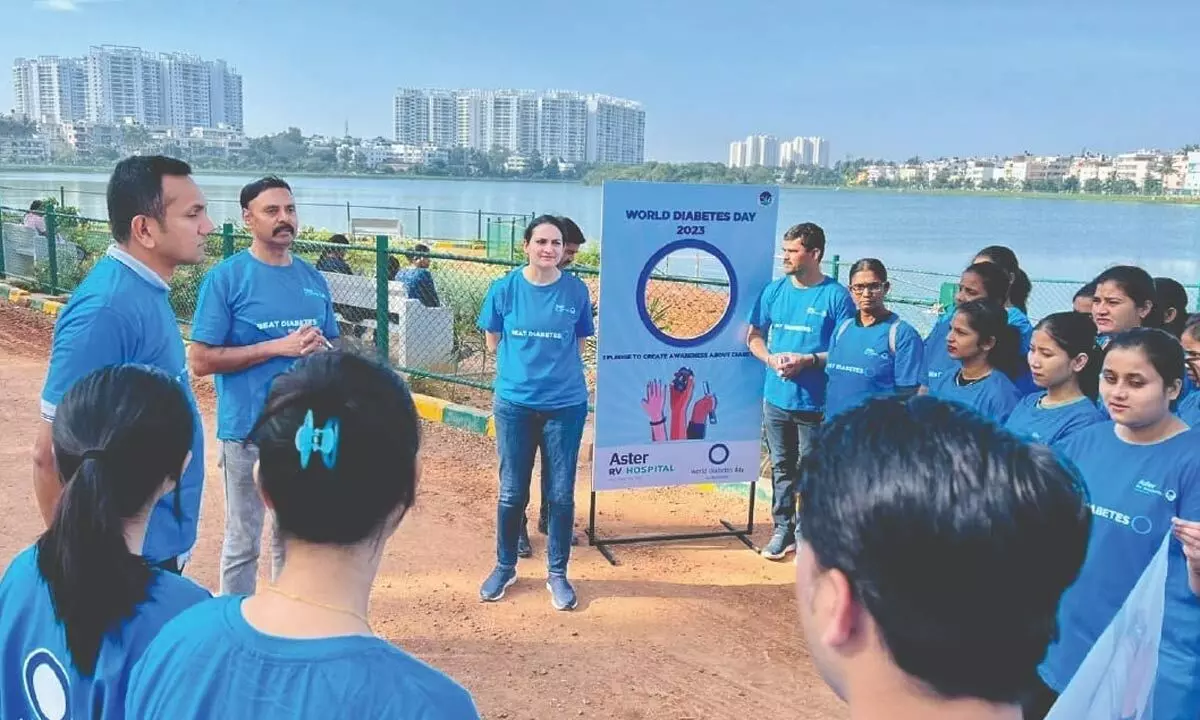 Aster RV Hospital conducts a Spirited Walkathon to create Awareness on Diabetes