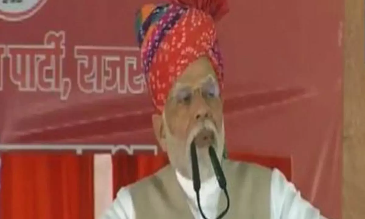 Rajasthan: In Pali, PM Modi slams Congress, Ghamandia alliance which insults women