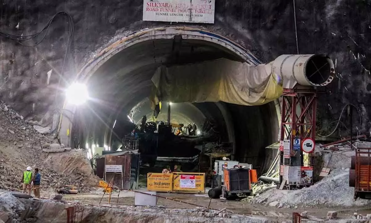 6-inch wide pipe pushed through Uttarkashi tunnel