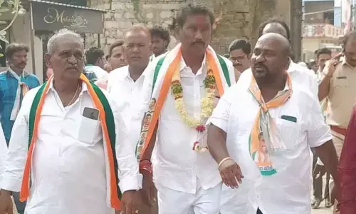 Rajendranagar Congress candidate Kasturi Narendra receives massive response