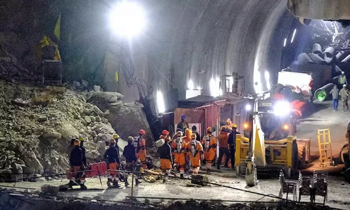Final Stages Of Rescue Operation Underway At Silkyara Tunnel Collapse Site For Trapped Workers