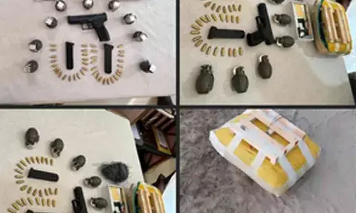 Arms & ammunition dropped from drone recovered from J&K’s Akhnoor sector