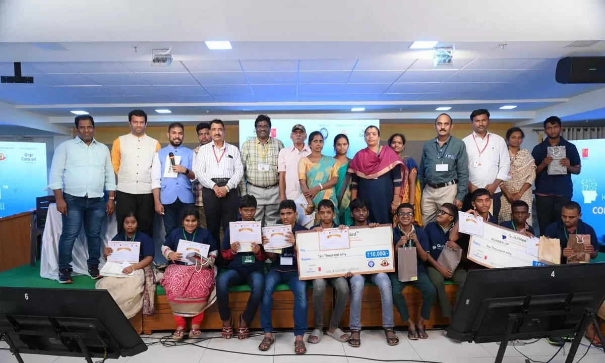 Vijayawada: Disabled children excel in quiz contest