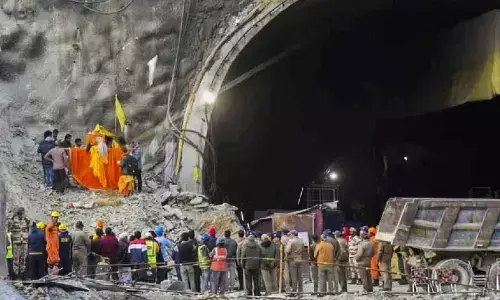 Uttarkashi tunnel drilling halted after auger machine platform collapses
