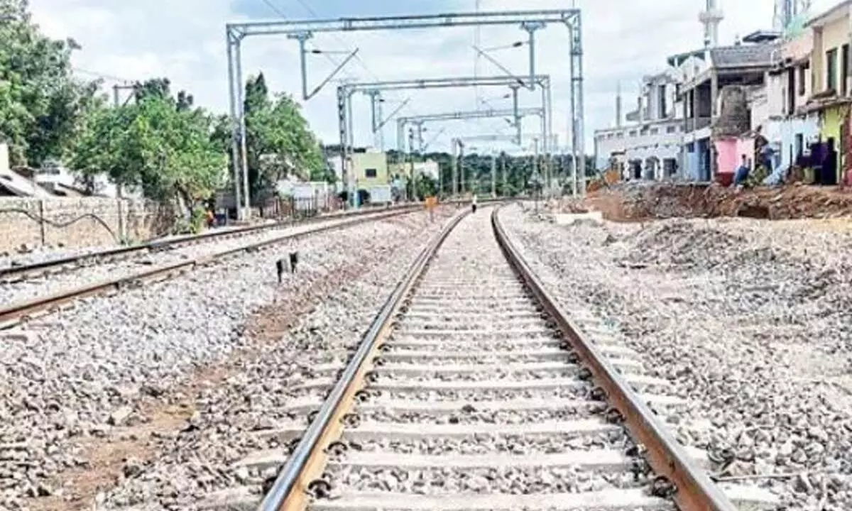 Doubling of rail track works towards Malkapuram from Dhone railway junction