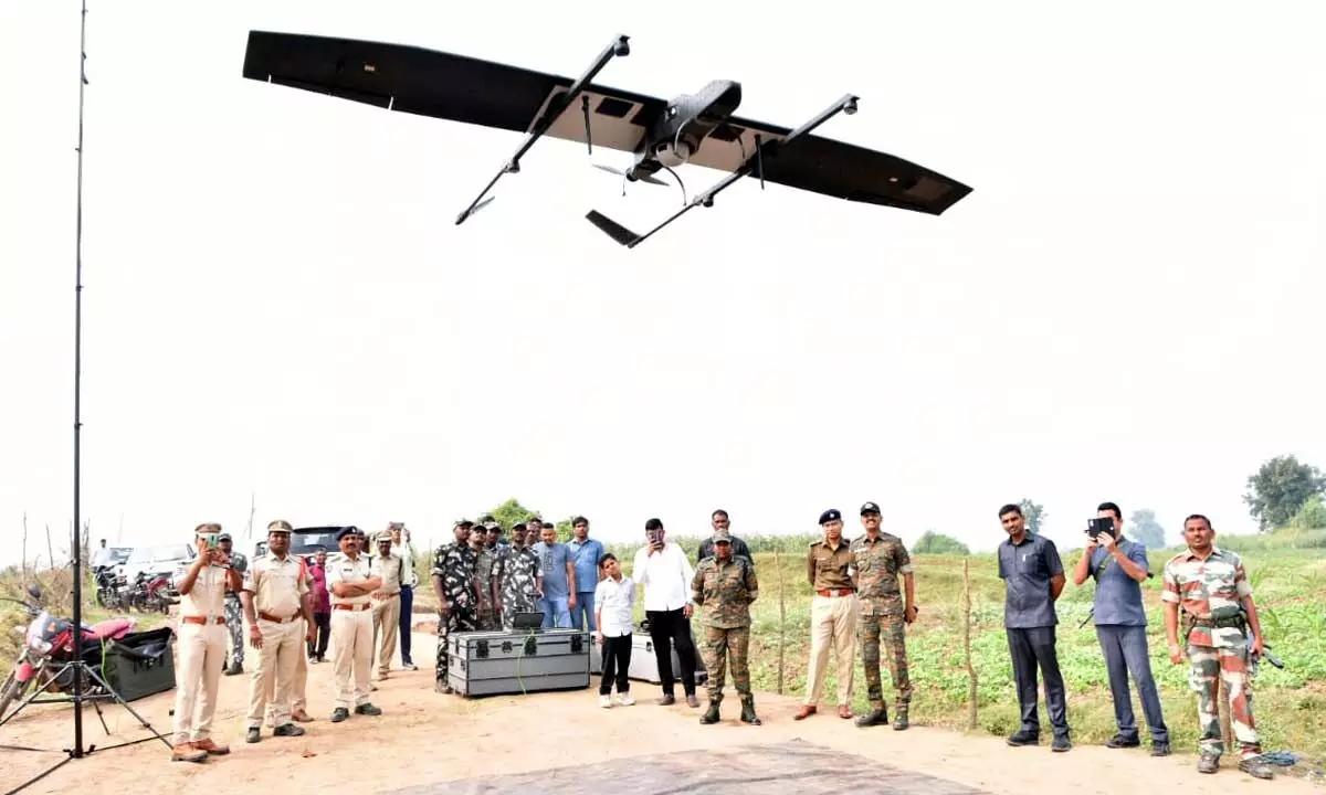 Special surveillance with drone in Telangana-Maharashtra border