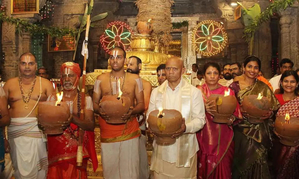 Karthika Deepam festival enhances divine glitter to Srivari temple