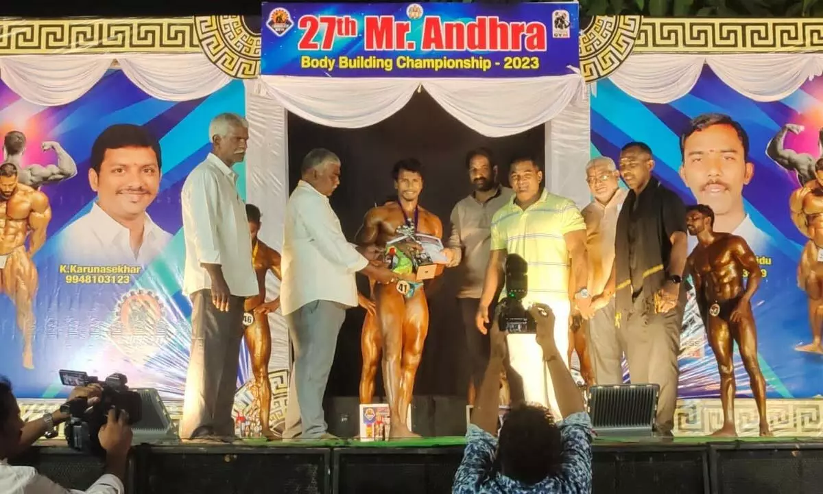 Mr Andhra body building contest: Prakasam Engineering College student runner-up