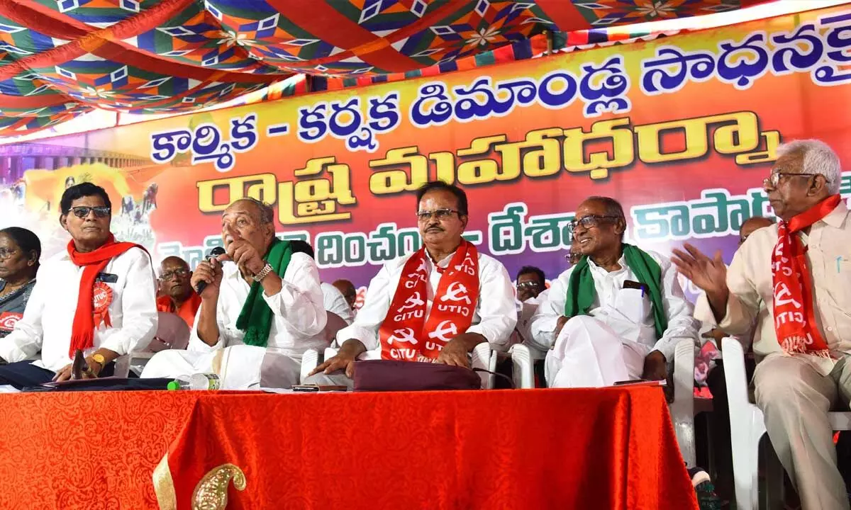 Vijayawada: Centre’s policies blamed for crisis in agri sector