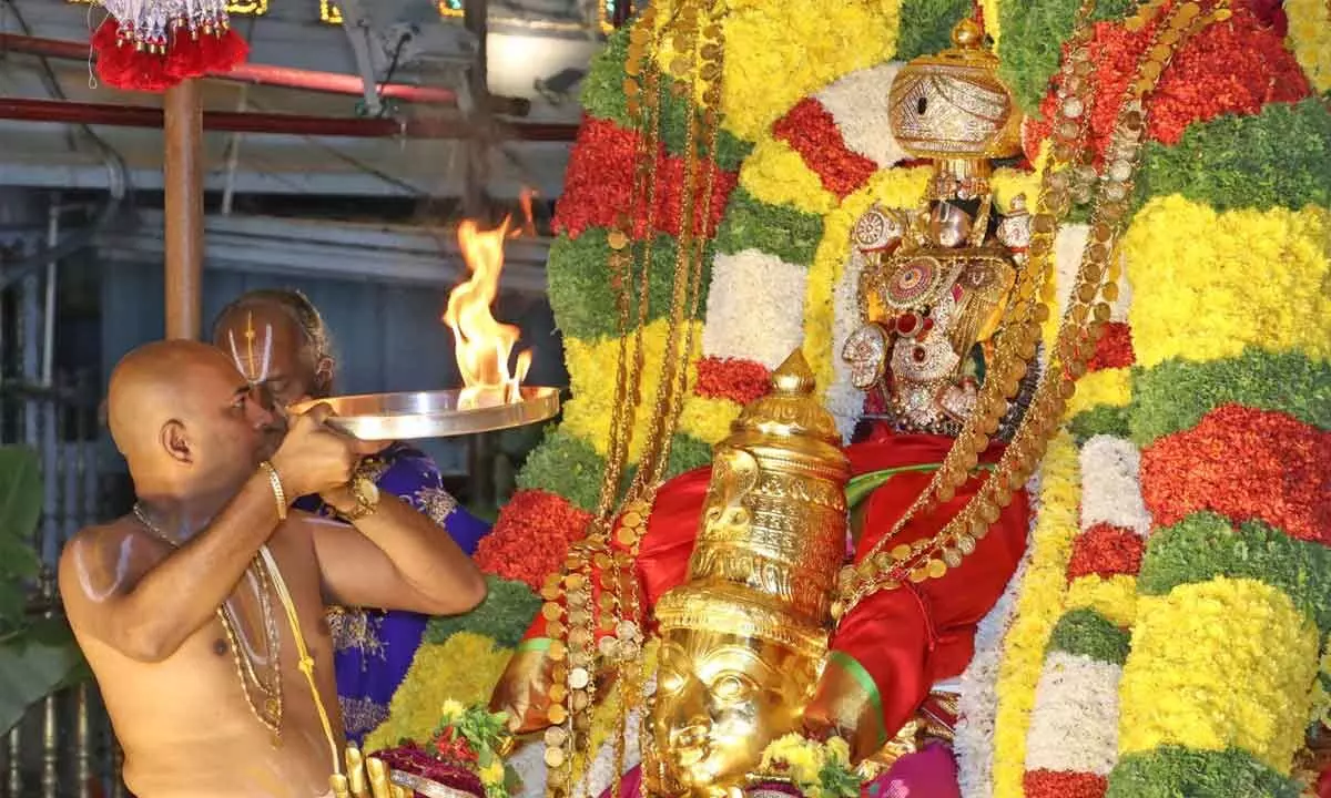 Pournami Garuda Seva held in grandeur at Tirumala amid Karthika Pournami
