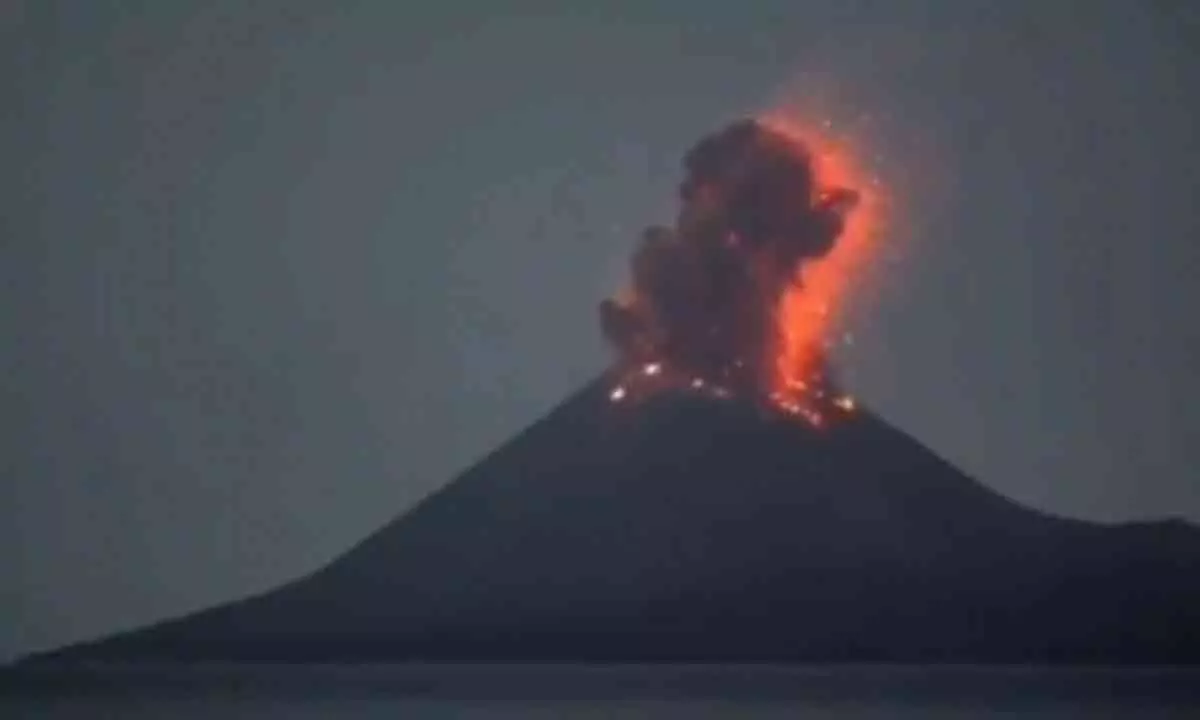 Indonesias Anak Krakatau volcano erupts