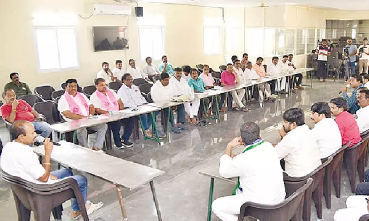 A view of the participants at a meeting to discuss TTD funds to Tirupati development held in Tirupati on Tuesday