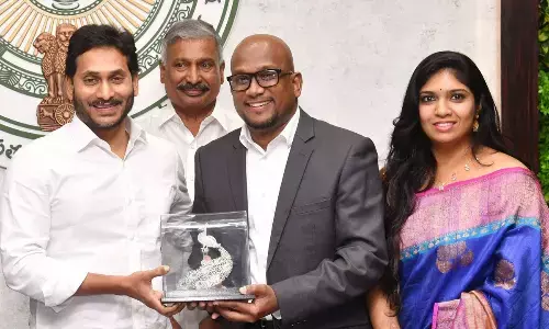 Chief Minister YS Jagan Mohan Reddy virtually laying foundation for AVERA electric vehicle unit in Tadepalli on Tuesday