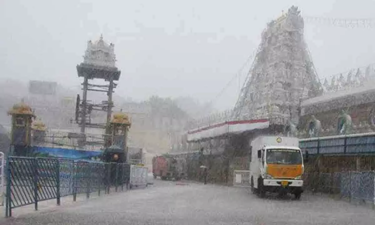 Incessant rains lash Tirupati, Tirumala
