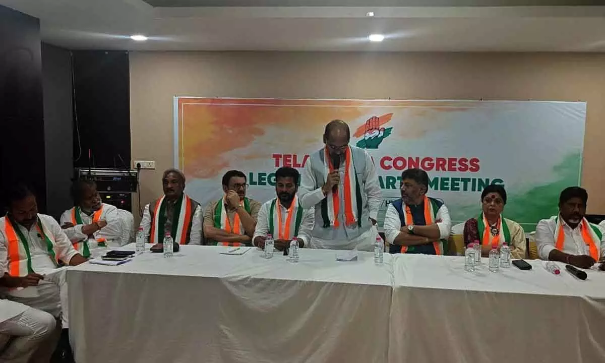 Telangana CLP meeting concludes, delegates power to Congress High Command