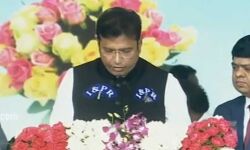 Manthani MLA  from Karimnagar district D  Sridhar Babu took oath as Telangana minister