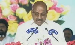 Khammam MLA Tummala Nageshwar Rao joined A Revanth Reddys cabinet by taking oath at CM swearing in ceremony at LB Stadium today.