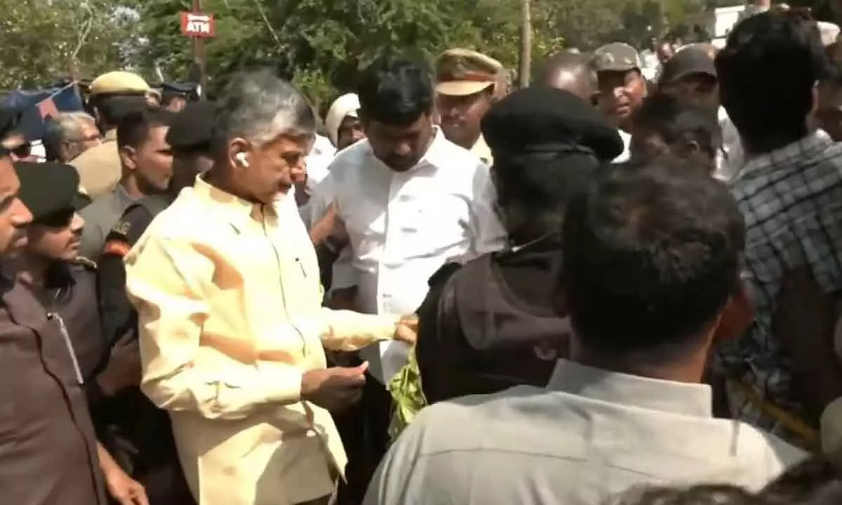 Chandrababu inspects flood affected areas in Tenali, says AP govt. failed and arrogant