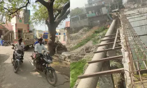 Passengers face difficulties due to the cause way at Leeja Municipality in Gadwal