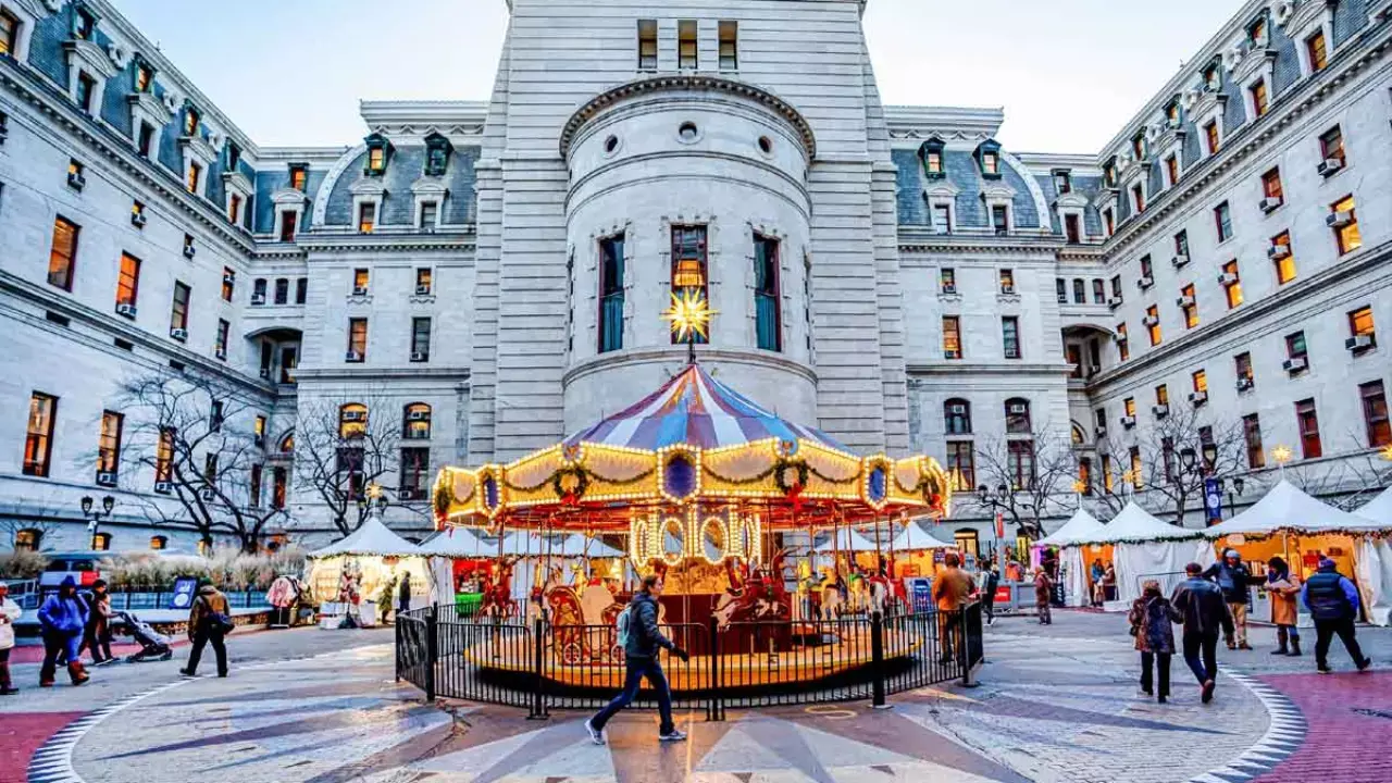 Christmas Village in Philadelphia. Photo courtesy of Christmas Village in Philadelphia
