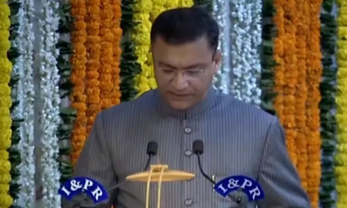 Governor administers oath to  Akbaruddin Owaisi as Protem Speaker