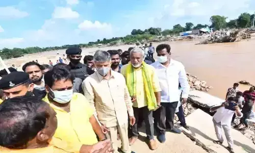 Chandrababu to visit Cyclone affected areas in Bapatla and Guntur today