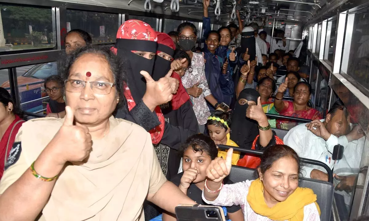 Hyderabad: Women overwhelmed with free bus travel