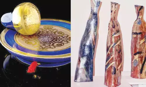 Exploring multiple themes through ceramic art