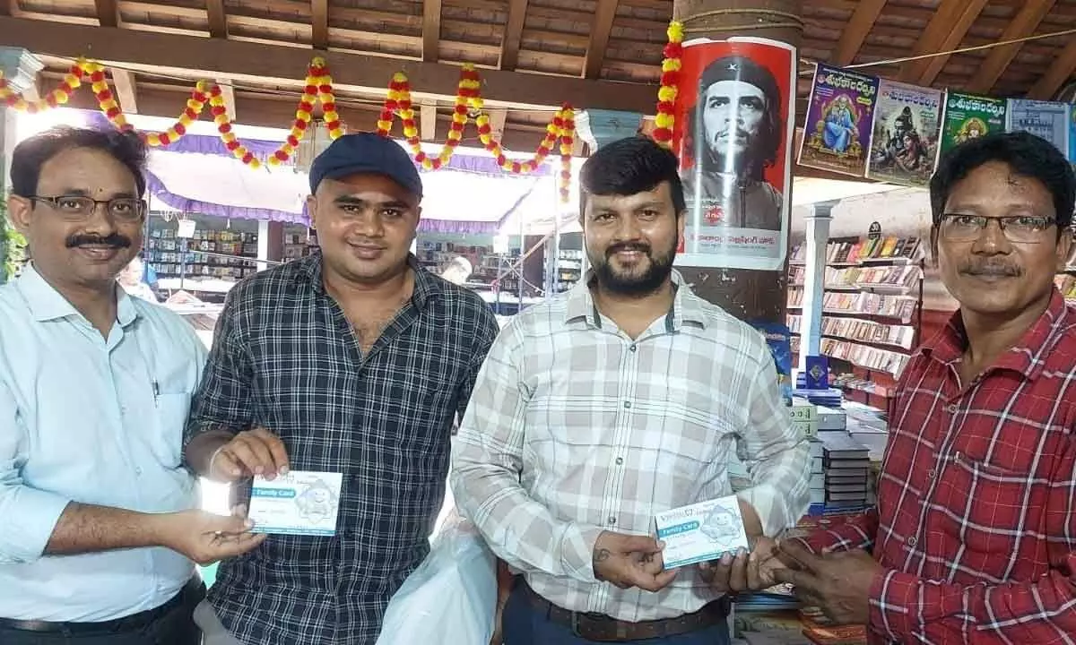 Dental health cards distributed at book exhibition