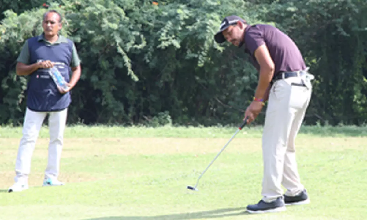 Golf: Akshay Sharma takes round one lead at Jaipur Open