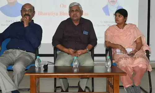Resource persons at the ‘Bharatiya Bhasha Utsav’ organised at the Central University of Andhra Pradesh in Anantapur on Tuesday