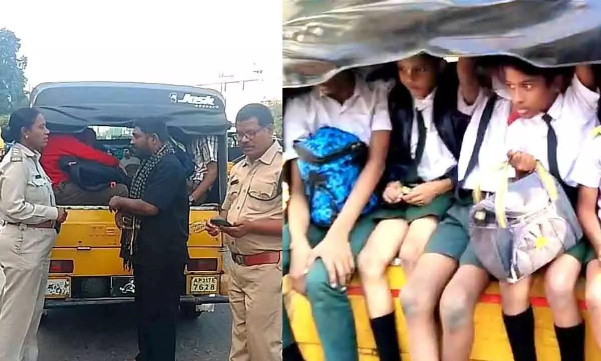 Visakhapatnam: 36 cases booked against school auto-rickshaws
