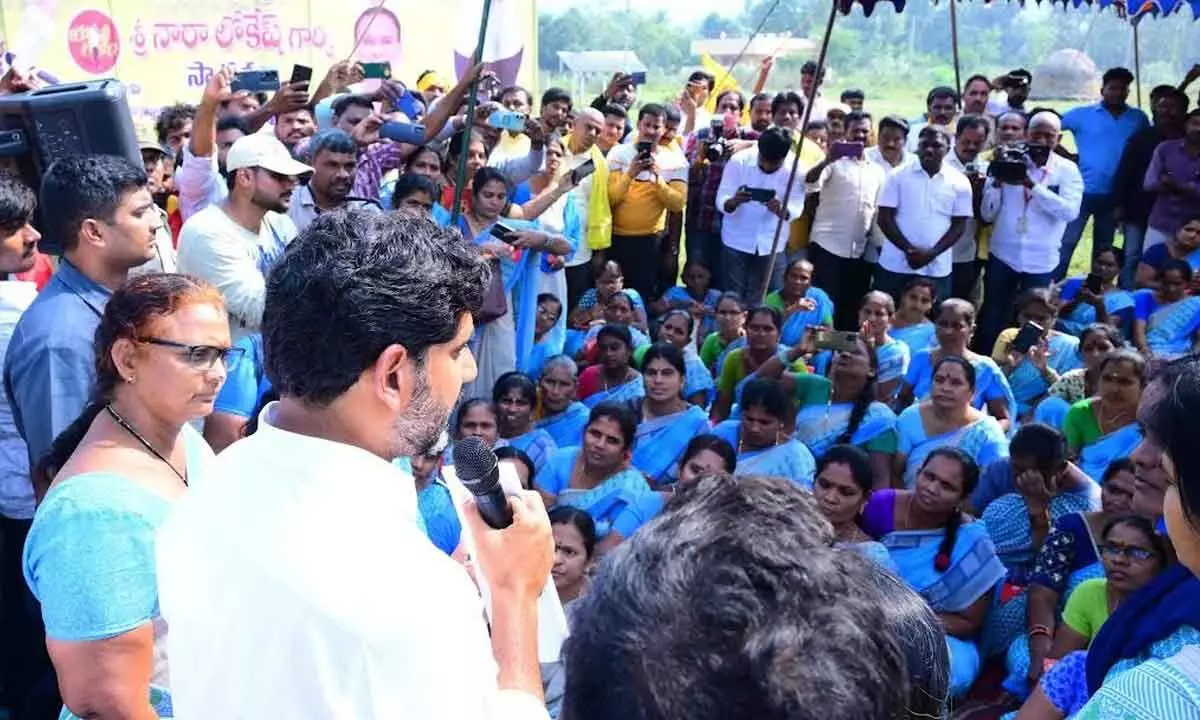 Lokesh assures to resolve anganwadi workers’ issues