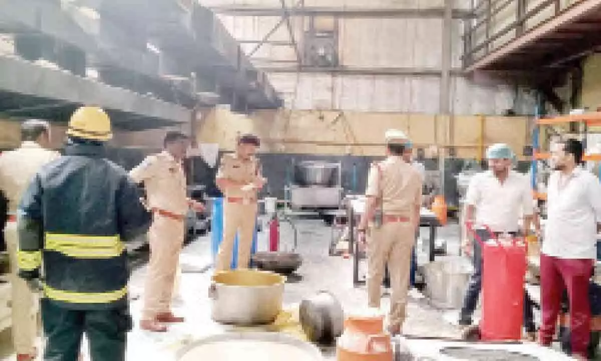 Hyderabad: Huge fire breaks out at Karachi Bakery baking unit, 15 injured