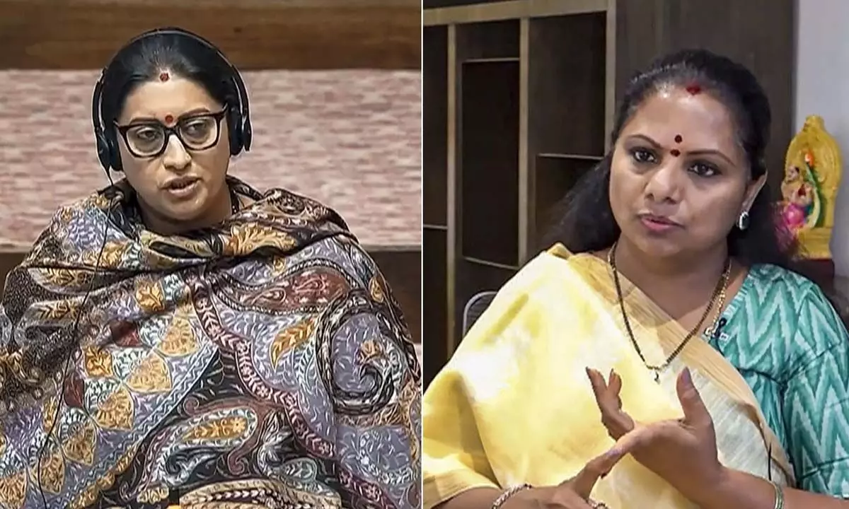Telangana Leader K Kavitha Criticizes Union Minister Smriti Iranis Remarks On Menstruation