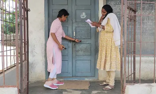 Govt officials break locks of Anganwadi centres