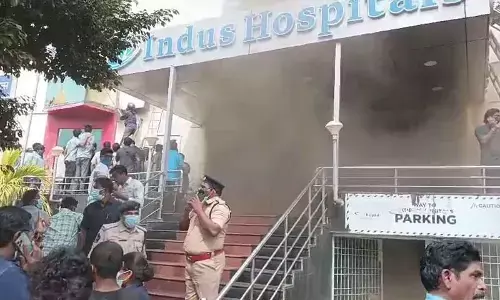 Case booked on the fire accident at Indus hospital at Visakhapatanam
