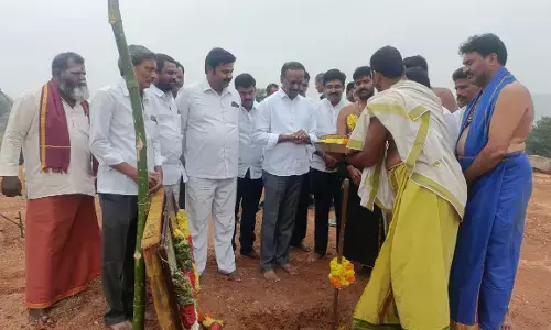 Kadiri MLA participated in Bhoomi Puja of Ayyappa Swamy Devasthanam in Gandlapenta