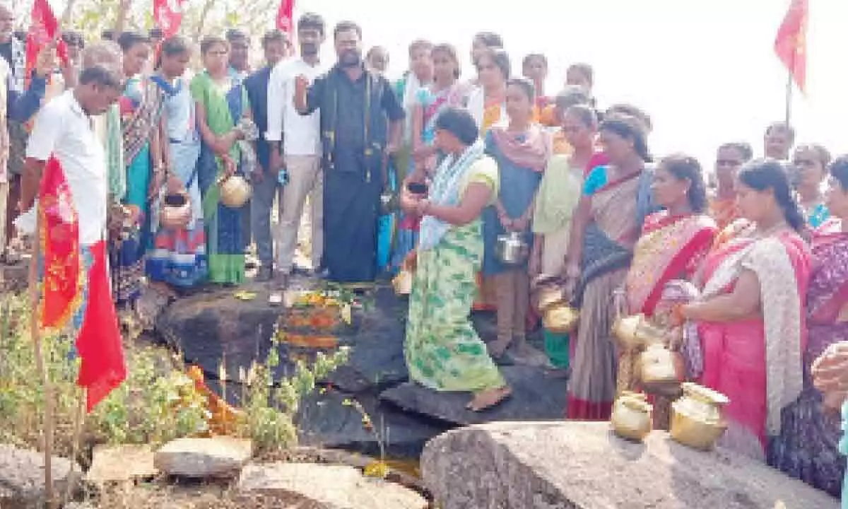 Srikakulam: Villagers demand ban on granite mining on Injandri hill