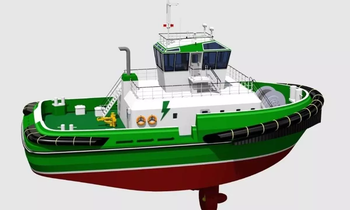 A model of the green tug