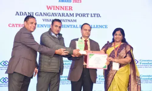 Adani Gangavaram Port receiving ‘Environmental Excellence Award’ from Greentech Foundation for 2023