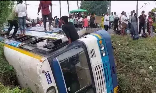 Miraculous escape for RTC bus passengers