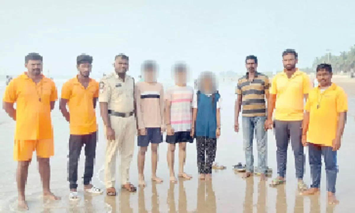 Bapatla: Cops rescue three students from drowning