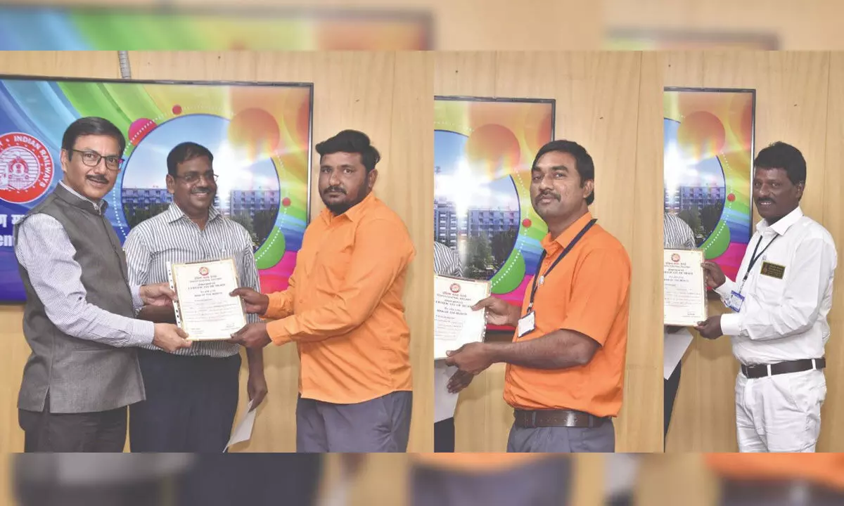 Three railway staff receive safety awards