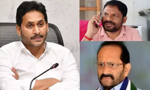 YS Jagan Mohan Reddy, T Balaraju and Purnachandra Prasad