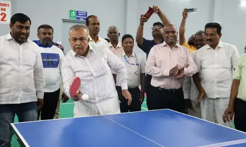 Minister Ramalinga Reddy inaugurated upgraded KST printing press and sports complex