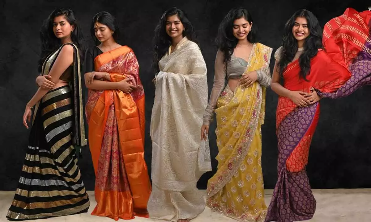 30 Types of Saree Draping from Different States | Saree wearing styles,  Lehenga style saree, Saree draping styles
