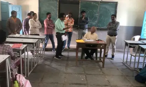 District Education Officer Janardhan Rao visited Zilla Parishad High School Ganneruvaram on Thursday.