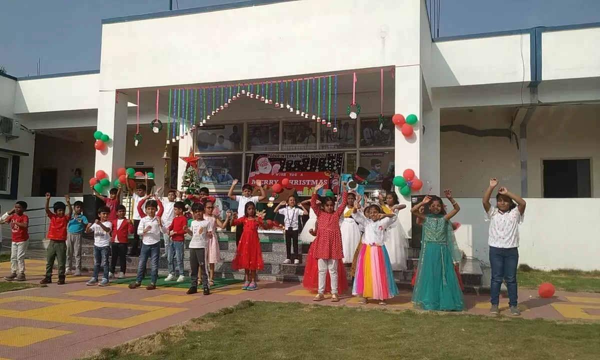 Podar international school in Hayathnagar celebrates Christmas